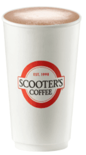 large super skinny mocha from scooters coffee house nutrition